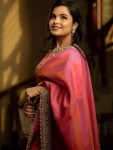 FANCY TISSUE SILK EMBROIDERY SEQUENCE MIRROR MOTI LACE BORDER WORK SAREE WITH UNSTITCHED BLOUSE PARTY WEAR WHOLESALE PRICE ETHNIC GARMENT (7)