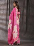 FANCY VICHITRA SILK FLORAL PRINTED EMBROIDERY SEQUENCE BOREDR WORK SAREE WITH UNSTITCHED BLOUSE PARTY WEAR WHOLESALE PRICE ETHNIC GARMENT (4)