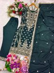 FASHIONABLE CHINON SILK EMBROIDREY SEQUENCE WORK TOP BOTTOM WITH DUPATTA PARTY WEAR WHOLESALE PRICE ETHNIC GARMENT (7)
