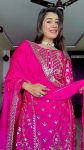 FASHIONABLE CHINON SILK EMBROIDREY SEQUENCE WORK TOP BOTTOM WITH DUPATTA PARTY WEAR WHOLESALE PRICE ETHNIC GARMENT (5)
