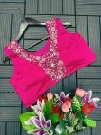 FASHIONABLE CHINON THREAD SEQUENCE WORK PALAZZO BLOUSE WITH SHRUG PARTY WEAR WHOLESALE PRICE ETHNIC GARMENT (5)