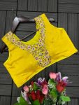 FASHIONABLE CHINON THREAD SEQUENCE WORK PALAZZO BLOUSE WITH SHRUG PARTY WEAR WHOLESALE PRICE ETHNIC GARMENT (3)