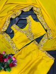 FASHIONABLE CHINON THREAD SEQUENCE WORK PALAZZO BLOUSE WITH SHRUG PARTY WEAR WHOLESALE PRICE ETHNIC GARMENT (3)
