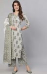 FASHIONABLE COTTON BLEND PRINTED TOP BOTTOM WITH DUPATTA PARTY WEAR WHOLESALE PRICE ETHNIC GARMENT (1)