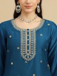 FASHIONABLE COTTON SILK EMBROIDERY WORK TOP BOTTOM WITH DUPATTA CASUAL WEAR WHOLESALE PRICE ETHNIC GARMENT (5)