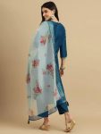 FASHIONABLE COTTON SILK EMBROIDERY WORK TOP BOTTOM WITH DUPATTA CASUAL WEAR WHOLESALE PRICE ETHNIC GARMENT (5)