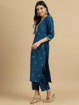 FASHIONABLE COTTON SILK EMBROIDERY WORK TOP BOTTOM WITH DUPATTA CASUAL WEAR WHOLESALE PRICE ETHNIC GARMENT (5)