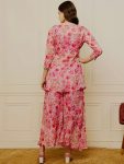 FASHIONABLE CRUSH GEORGETTE DIGITAL PRINTED MIRROR WORK TOP BLOUSE WITH PALAZZO PARTYWEAR WHOLESALE PRICE ETHNIC GARMENT (9)