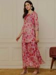 FASHIONABLE CRUSH GEORGETTE DIGITAL PRINTED MIRROR WORK TOP BLOUSE WITH PALAZZO PARTYWEAR WHOLESALE PRICE ETHNIC GARMENT (9)