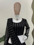 FASHIONABLE FANCY LYCRA DRAPE STYLE LEHNGA SAREE WITH UNSTITCHED BLOUSE PARTY WEAR WHOLESALE PRICE ETHNIC GARMENT (3)