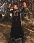 FASHIONABLE GEORGETTE EMBROIDERY SEQUENCE WORK GOWN WITH DUPATTA PARTY WEAR WHOLESALE PRICE ETHNIC GARMENT (3)