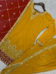 FASHIONABLE GEORGETTE EMBROIDERY SEQUENCE WORK TOP DHOTI WITH DUPATTA PARTY WEAR WHOLESALE PRICE ETHNIC GARMENT (3)