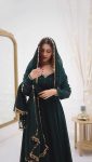 FASHIONABLE GEORGETTE LACE AND HAND WORK FLAIRED GOWN BOTTOM WITH DUPATTA PARTY WEAR WHOLESALE PRICE ETHNIC GARMENT (3)
