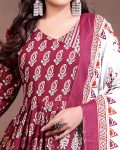 FASHIONABLE PRINTED WITH SAMOSA LACE WORK GOWN WITH DUPATTA PARTY WEAR WHOLESALE PRICE ETHNIC GARMENT (5)