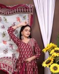 FASHIONABLE PRINTED WITH SAMOSA LACE WORK GOWN WITH DUPATTA PARTY WEAR WHOLESALE PRICE ETHNIC GARMENT (5)