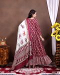 FASHIONABLE PRINTED WITH SAMOSA LACE WORK GOWN WITH DUPATTA PARTY WEAR WHOLESALE PRICE ETHNIC GARMENT (5)