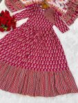 FASHIONABLE PRINTED WITH SAMOSA LACE WORK GOWN WITH DUPATTA PARTY WEAR WHOLESALE PRICE ETHNIC GARMENT (5)