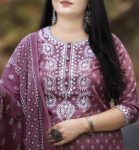 FASHIONABLE RAYON PRINTED EMBROIDERY WORK TOP BOTTOM WITH DUPATTA PARTY WEAR WHOLESALE PRICE ETHNIC GARMENT (13)