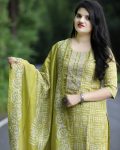 FASHIONABLE RAYON PRINTED EMBROIDERY WORK TOP BOTTOM WITH DUPATTA PARTY WEAR WHOLESALE PRICE ETHNIC GARMENT (18)