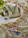 FASHIONABLE ROMAN SILK HAND WORK TOP BOTTOM WITH DUPATTA PARTY WEAR WHOLESALE PRICE ETHNIC GARMENT (2)
