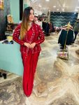 FASHIONABLE SATIN SILK MULTI THREAD EMBROIDERY SEQUENCE WORK 1 MEANUTE SAREE STITCHED BLOUSE WITH JACKET AND BELT PARTY WEAR WHOLESALE PRICE ETHNIC GARMENT (6)
