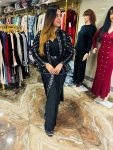 FASHIONABLE SATIN SILK MULTI THREAD EMBROIDERY SEQUENCE WORK 1 MEANUTE SAREE STITCHED BLOUSE WITH JACKET AND BELT PARTY WEAR WHOLESALE PRICE ETHNIC GARMENT (7)