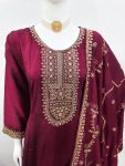FASHIONABLE SILK EMBROIDERY ZARI SEQUENCE WORK GOWN WITH DUPATTA PARTY WEAR WHOLESALE PRICE ETHNIC GARMENT (20)