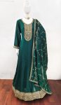 FASHIONABLE SILK EMBROIDERY ZARI SEQUENCE WORK GOWN WITH DUPATTA PARTY WEAR WHOLESALE PRICE ETHNIC GARMENT (17)