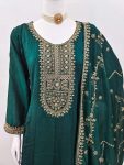 FASHIONABLE SILK EMBROIDERY ZARI SEQUENCE WORK GOWN WITH DUPATTA PARTY WEAR WHOLESALE PRICE ETHNIC GARMENT (17)