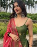 FASHIONABLE SOFT GOLD SHINED EMBROIDERY SEQUENCE WORK TOP BOTTOM WITH DUPATTA FESTIVE WEAR WHOLESALE PRICE ETHNIC GARMENT (7)
