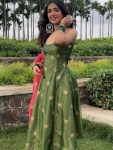 FASHIONABLE SOFT GOLD SHINED EMBROIDERY SEQUENCE WORK TOP BOTTOM WITH DUPATTA FESTIVE WEAR WHOLESALE PRICE ETHNIC GARMENT (7)