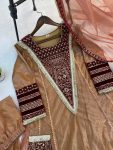 FASHIONABLE TWILL NET EMBROIDERY SEQUENCE WITH SAMOSA LACE WORK GOWN BOTTOM WITH DUPATTA PARTY WEAR WHOLESALE PRICE ETHNIC GARMENT (3)