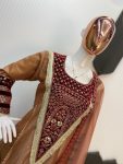 FASHIONABLE TWILL NET EMBROIDERY SEQUENCE WITH SAMOSA LACE WORK GOWN BOTTOM WITH DUPATTA PARTY WEAR WHOLESALE PRICE ETHNIC GARMENT (3)