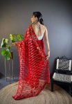 LATEST BUTTERFLY NET CHAIN STITCH WITH MULTY COLOR AND FOIL THREAD EMBROIDERY WORK SAREE WITH UNSTITCHED BLOUSE PARTY WEAR WHOLESALE PRICE ETHNIC GARMENT (14)