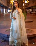 LATEST CHINON SILK EMBROIDERY 5 MM SEQUENCE WORK TOP LEHENGA WITH DUPATTA PARTY WEAR WHOLESALE PRICE ETHNIC GARMENT (4)