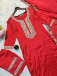 LATEST CHINON SILK EMBROIDERY CODING SEQUENCE WORK AND DIAMOND HANDWORK TOP BOTTOM WITH DUPATTA FESTIVE WEAR WHOLESALE PRICE ETHNIC GARMENT (17)