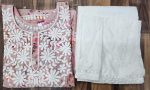 LATEST COTTON DIGITAL PRINT WITH CHIKANKARI WORK KURTI WITH PALAZZO PARTY WEAR WHOLESALE PRICE ETHNIC GARMENT (7)