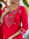LATEST COTTON EMBROIDERY GOTA PATTI WORK TOP BOTTOM WITH DUPATTA FESTIVE WEAR WHOLESALE PRICE ETHNIC GARMENT (15)