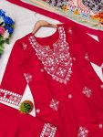 LATEST COTTON EMBROIDERY GOTA PATTI WORK TOP BOTTOM WITH DUPATTA FESTIVE WEAR WHOLESALE PRICE ETHNIC GARMENT (15)