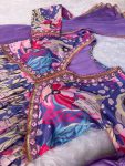 LATEST COTTON SOFT MUSLIN DIGITAL PRINTED WITH EMBROIDERY THREAD WORK AND LACE BORDER WORK GOWN BOTTOM WITH DUPATTA FESTIVE WEAR WHOLESALE PRICE ETHNIC GARMENT (2)