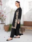 LATEST FAUX GEORGETTE EMBROIDERY AND RIVETED MOTI WORK TOP BOTTOM WITH DUPATTA FESTIVE WEAR WHOLESALE PRICE ETHNIC GARMENT (4)