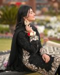 LATEST FAUX GEORGETTE EMBROIDERY AND RIVETED MOTI WORK TOP BOTTOM WITH DUPATTA FESTIVE WEAR WHOLESALE PRICE ETHNIC GARMENT (4)