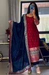 LATEST FAUX GEORGETTE EMBROIDERY SEQUENCE WORK TOP BOTTOM WITH DUPATTA FESTIVE WEAR WHOLESALE PRICE ETHNIC GARMENT (4)