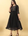 LATEST GEORGETTE EMBROIDERY MIRROR WORK ANARKALI TOP CASUAL WEAR WHOLESALE PRICE ETHNIC GARMENT (2)
