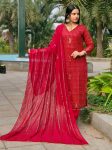 LATEST GEORGETTE EMBROIDERY SEQUENCE WORK TOP BOTTOM WITH DUPATTA FESTIVE WEAR WHOLESALE PRICE ETHNIC GARMENT (4)