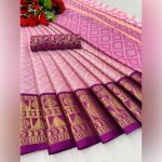 LATEST MERCERIZED COTTON SILK WEAVING WORK SAREE WITH UNSTITCHED BLOUSE FESTIVE WEAR WHOLESALE PRICE ETHNIC GARMENT (10)
