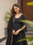 LATEST MUSLIN DIGITAL PRINTED GOWN BOTTOM WITH DUPATTA FESTIVE WEAR WHOLESALE PRICE ETHNIC GARMENT (4)