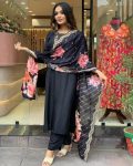 LATEST MUSLIN ZARI THREAD SEQUENCE WORK TOP BOTTOM WITH DUPATTA FESTIVE WEAR WHOLESALE PRICE ETHNIC GARMENT (5)