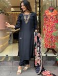 LATEST MUSLIN ZARI THREAD SEQUENCE WORK TOP BOTTOM WITH DUPATTA FESTIVE WEAR WHOLESALE PRICE ETHNIC GARMENT (5)