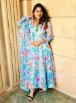 LATEST ORGANZA TABBY SILK DIGITAL PRINTED GOWN BOTTOM WITH DUPATTA PARTYWEAR WHOLESALE PRICE ETHNIC GARMENT (3)